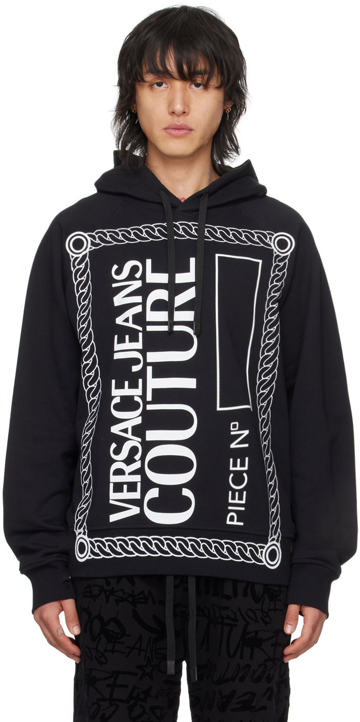 Світшоти Versace Printed Hoodie чорний | E76GAIE04_ECF00E
