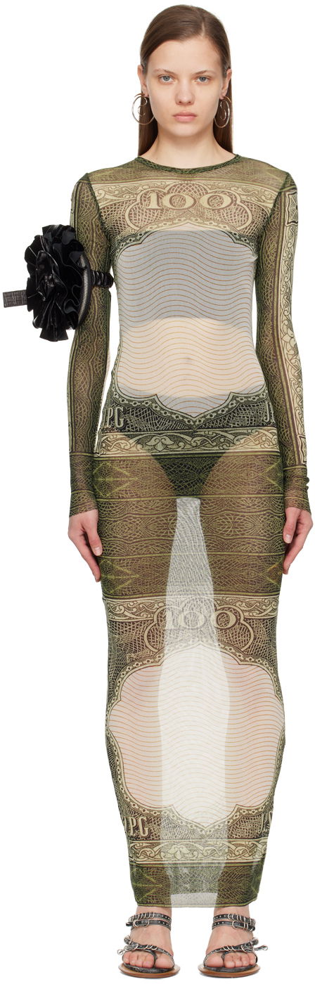плаття Jean Paul Gaultier Jean Paul Gaultier 'The Cartouche' Maxi Dress Зелений | 24/25-F-RO086-T515-400300156