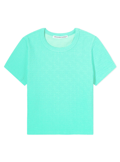 Кроп-топи Alexander Wang All Over Logo Baby Tee Бірюзовий | 4CC2231385-347