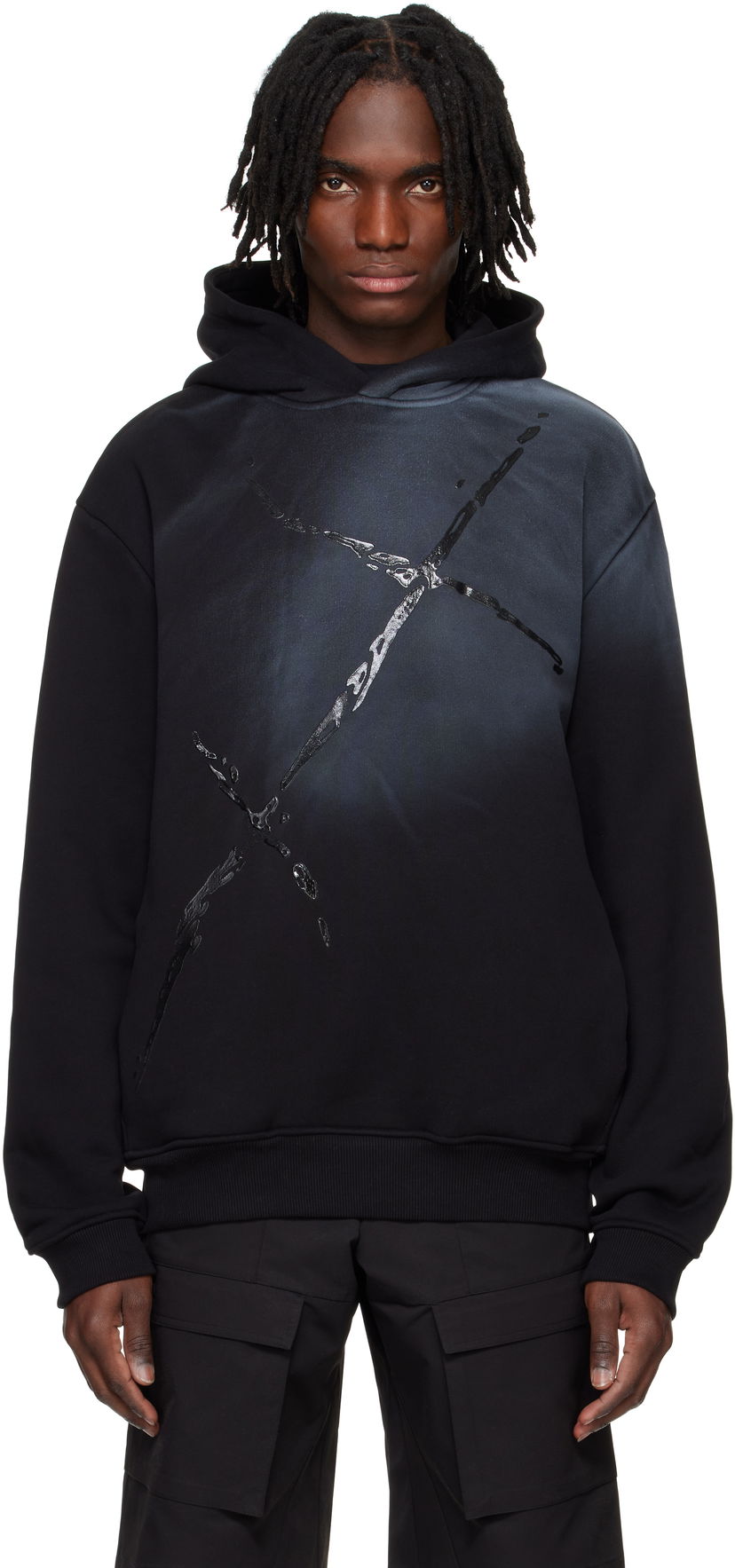 Світшоти HELIOT EMIL HELIOT EMIL Fluxus Hoodie чорний | PRESS25_M_08_072_BLK01
