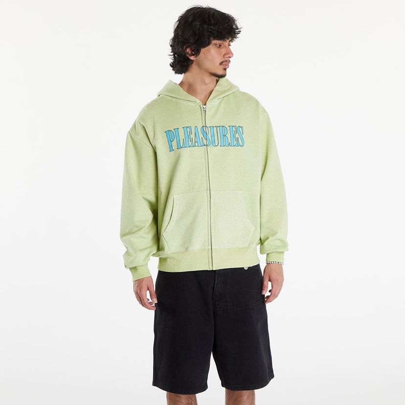 Світшоти Pleasures Onyx Zip Up Hoodie Faded Lime Зелений | P24SU011 LIME