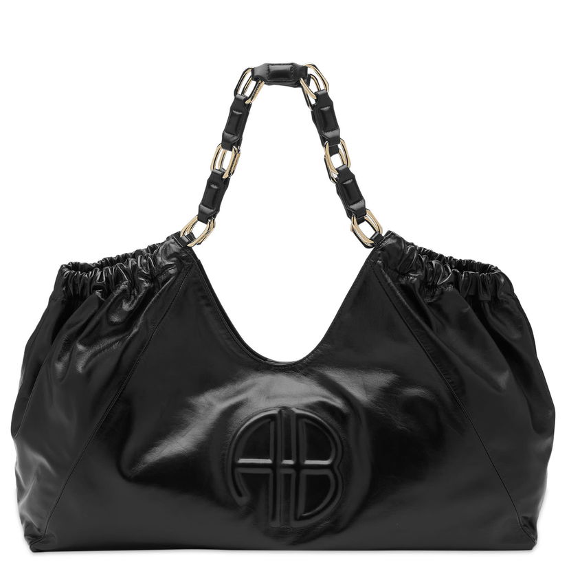 Сумочка Anine Bing Leather Tote Bag With Chain Handles чорний | A-13-3087-000