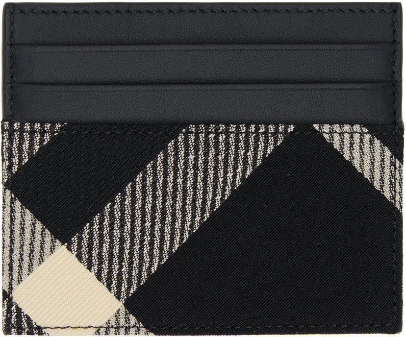 Гаманець Burberry Card Holder Tall Check чорний | 8089782