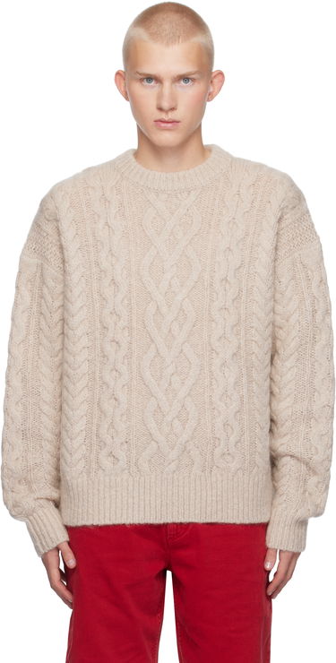 Cветр ISABEL MARANT Isabel Marant Erick Cable Knit Sweater бежевий | PU0542HA-B3L07H, 0