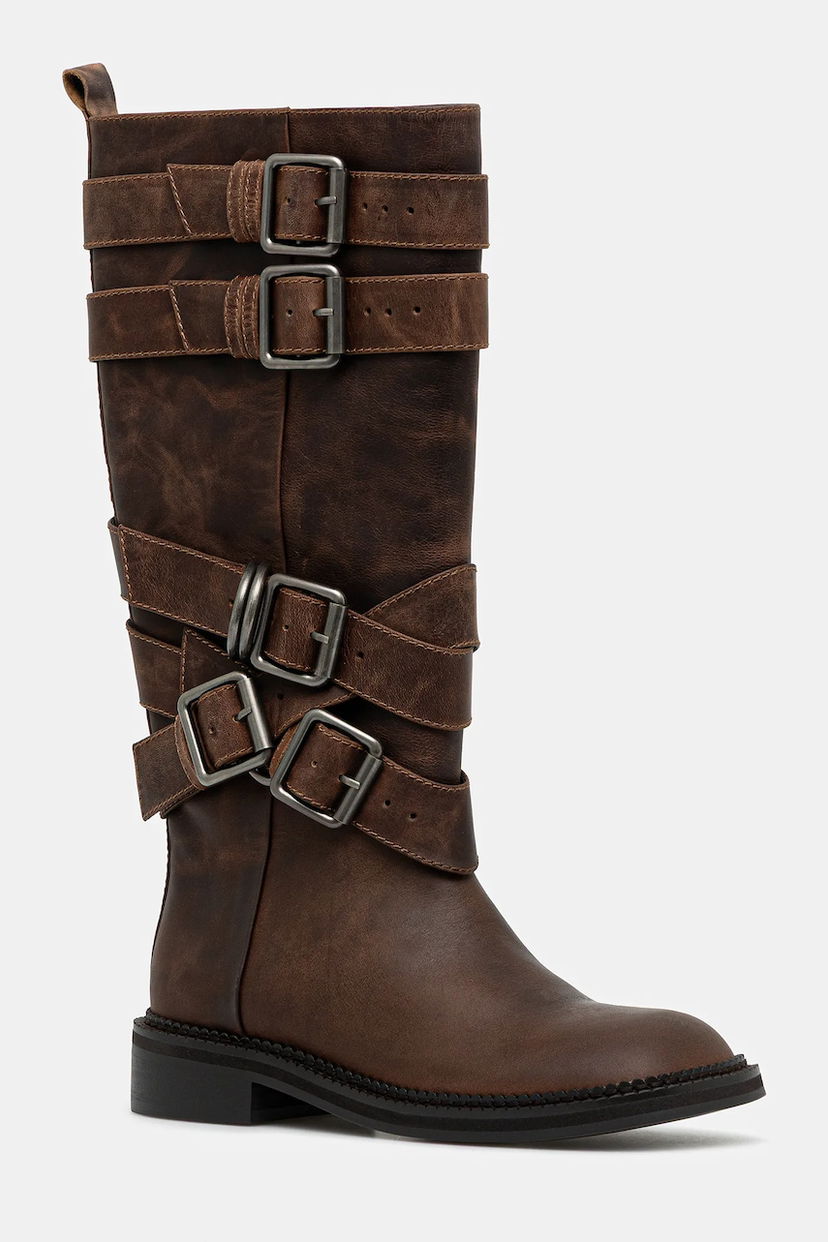 Кросівки та взуття Andersson Bell Andersson Bell Layered Strap Flat Boots Коричневий | aaa484w