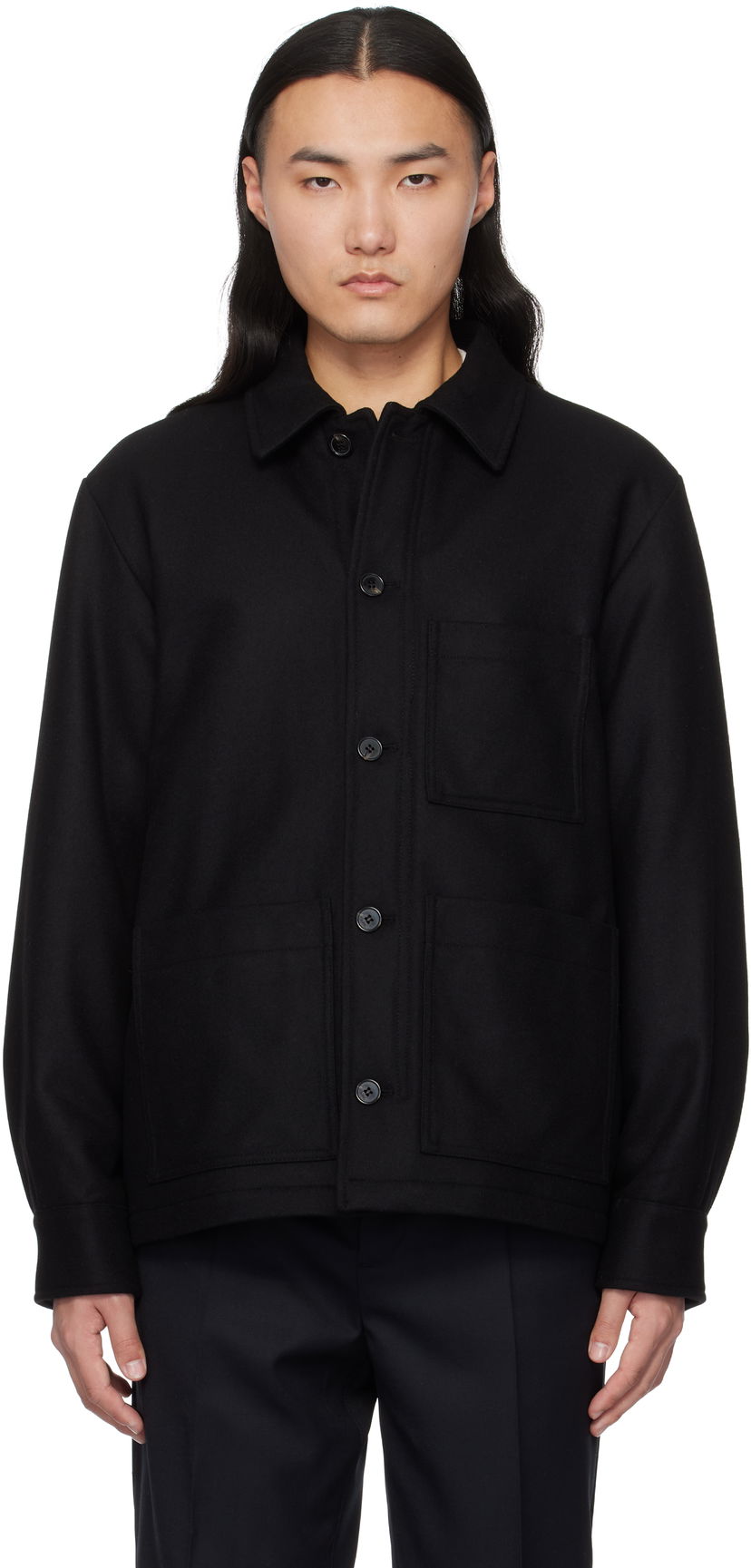 Куртка A.P.C. Wool Chore Jacket чорний | WOAJS-H02713