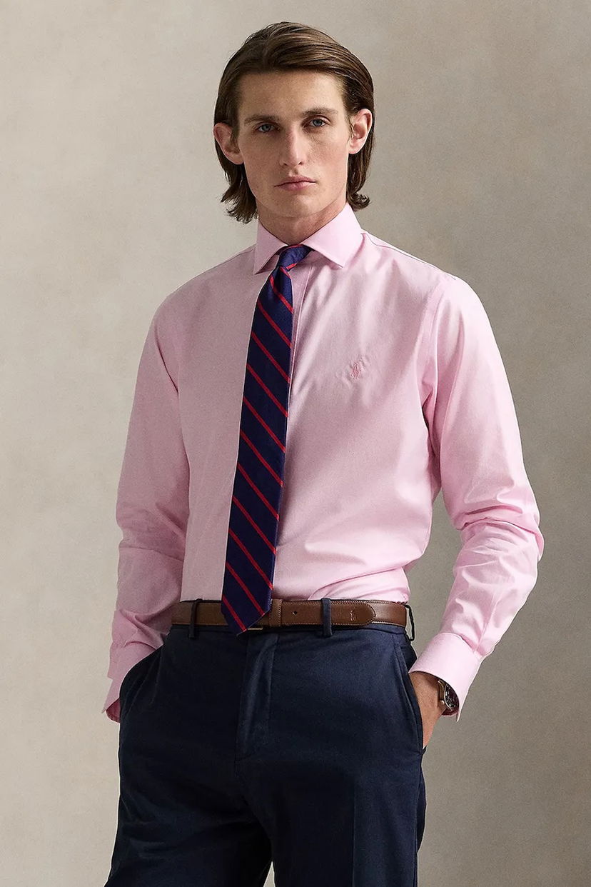 Сорочка Polo by Ralph Lauren Polo Ralph Lauren Slim Fit Dress Shirt with Italian Collar Рожевий | 712969015