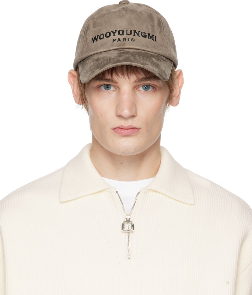 Кепка WOOYOUNGMI Faux Suede Ball Cap Сірий | W243AC52