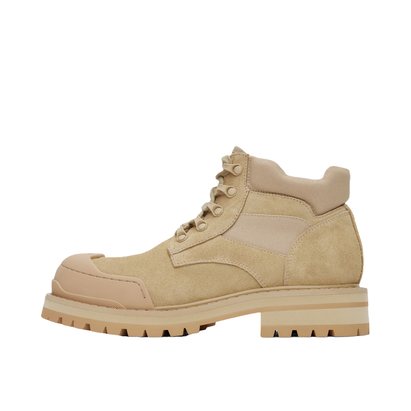 Кросівки та взуття Marni Suede Patchy Combat Boots бежевий | TCMR006304 PR211