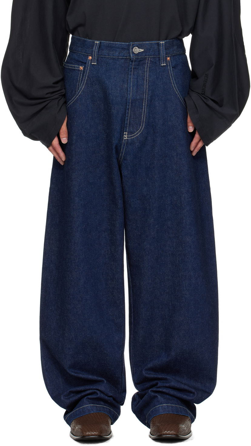 Джинси VETEMENTS VETEMENTS Hip-Hop Jeans Синій | UH76DP250N