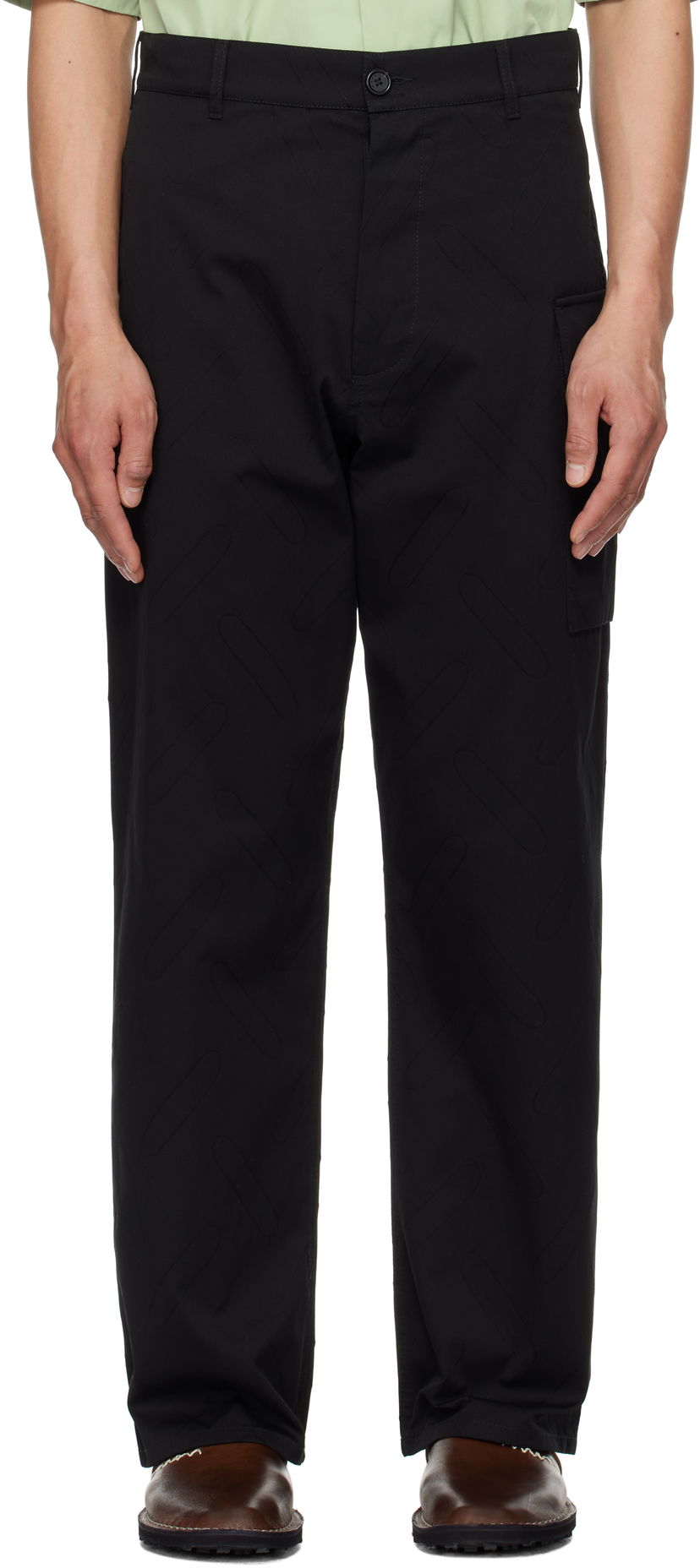 Штани карго Marni Marni Confetti Jacquard Cotton Trousers чорний | PUMU0095S1 UTC484