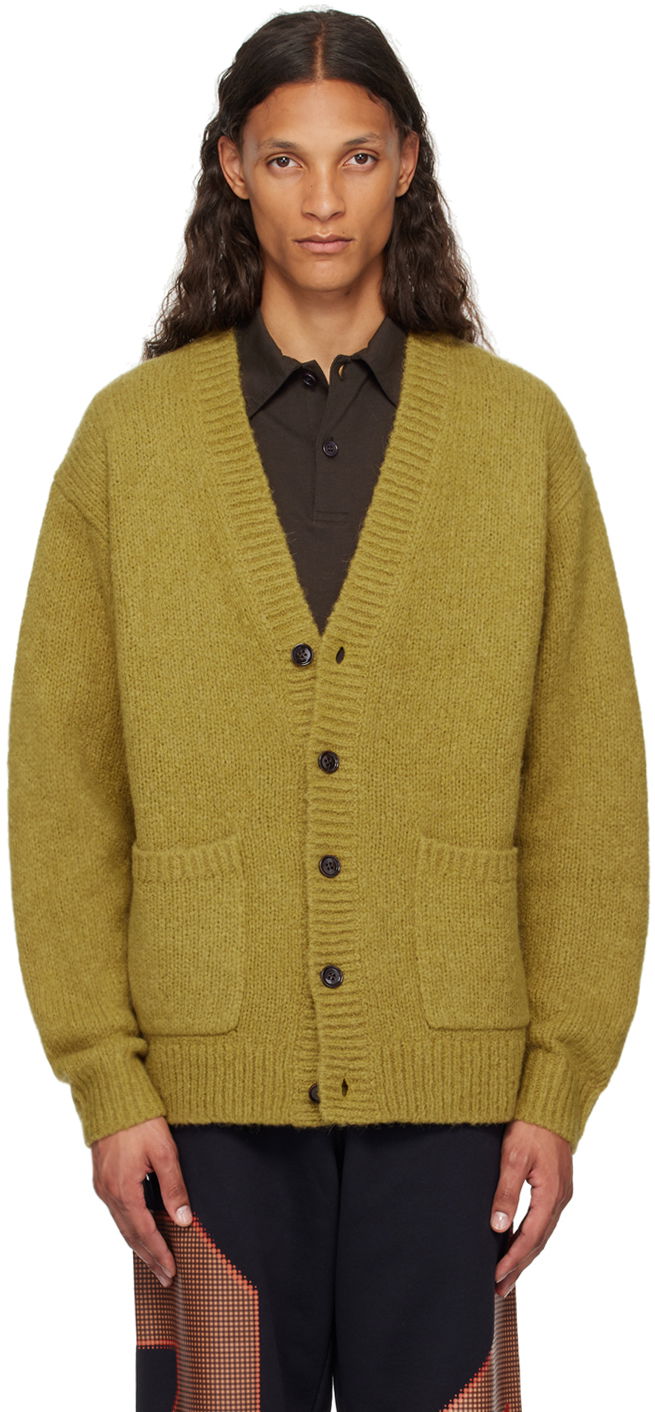Cветр Dries Van Noten Yellow Alpaca Cardigan Жовтий | 242-021243-9709