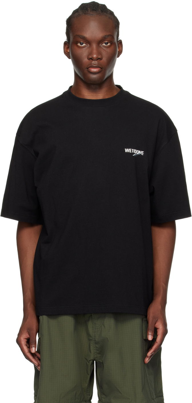 Футболка We11done Wave T-Shirt чорний | WD-TT1-23-992-U-BK