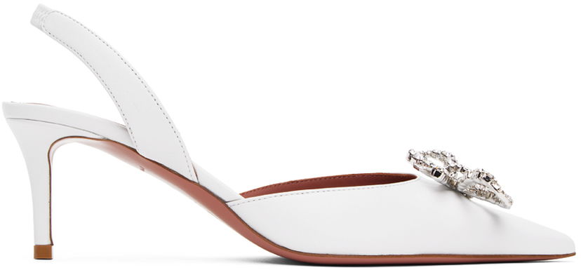 Ювелірні вироби Amina Muaddi Amina Muaddi Rosie Sling 60 Heels білий | ROSIE SLING 60 ST NAPPA