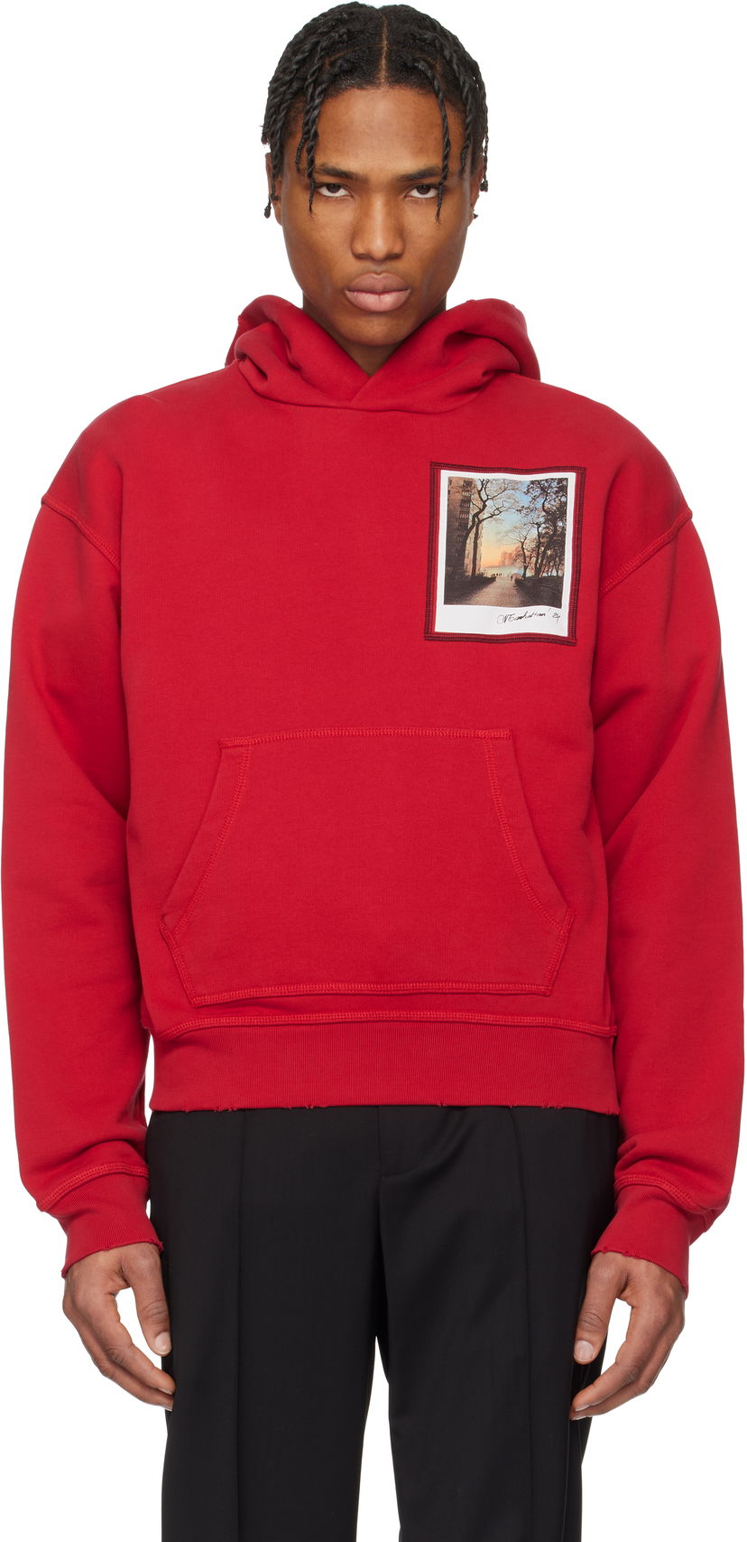 Світшоти Helmut Lang Helmut Lang River Postcard Hoodie Червоний | O10HM522