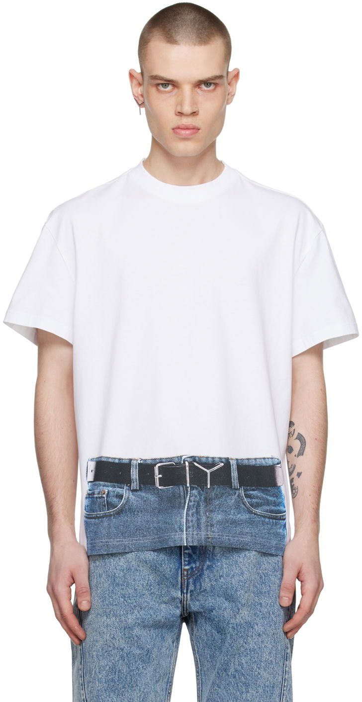 Футболка Y/PROJECT Jean Paul Gaultier Edition Printed T-Shirt білий | YPJPGTS6-S24