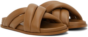 Кросівки та взуття Anine Bing Lizzie Padded Leather Slides Коричневий | A-14-4028-230, 3