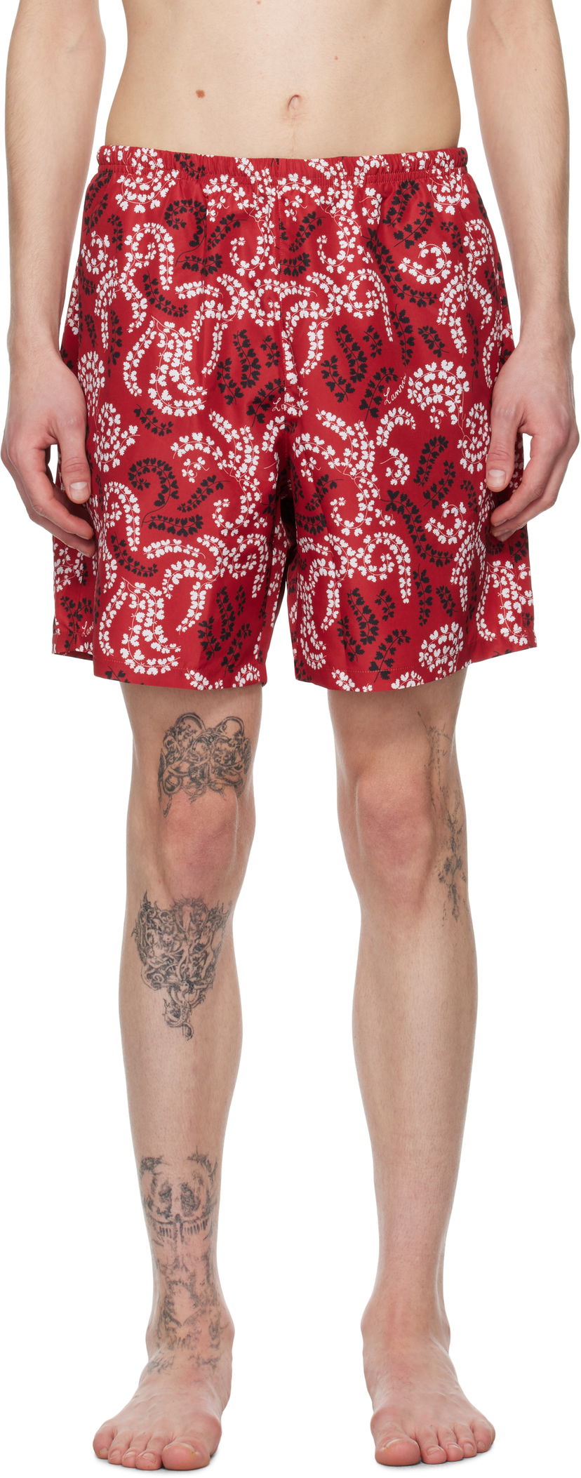 Боксери LANVIN Lanvin Printed Swim Shorts Червоний | RM-SW0003-S003-P25