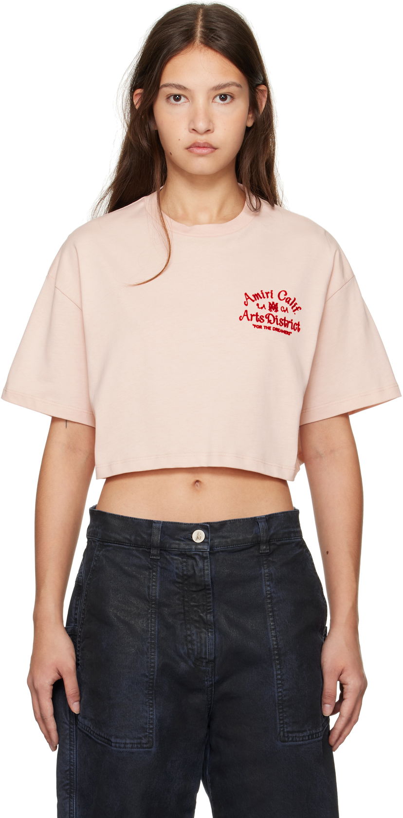 Кроп-топи AMIRI 'Arts District' Crop T-Shirt бежевий | AWJYTE1040