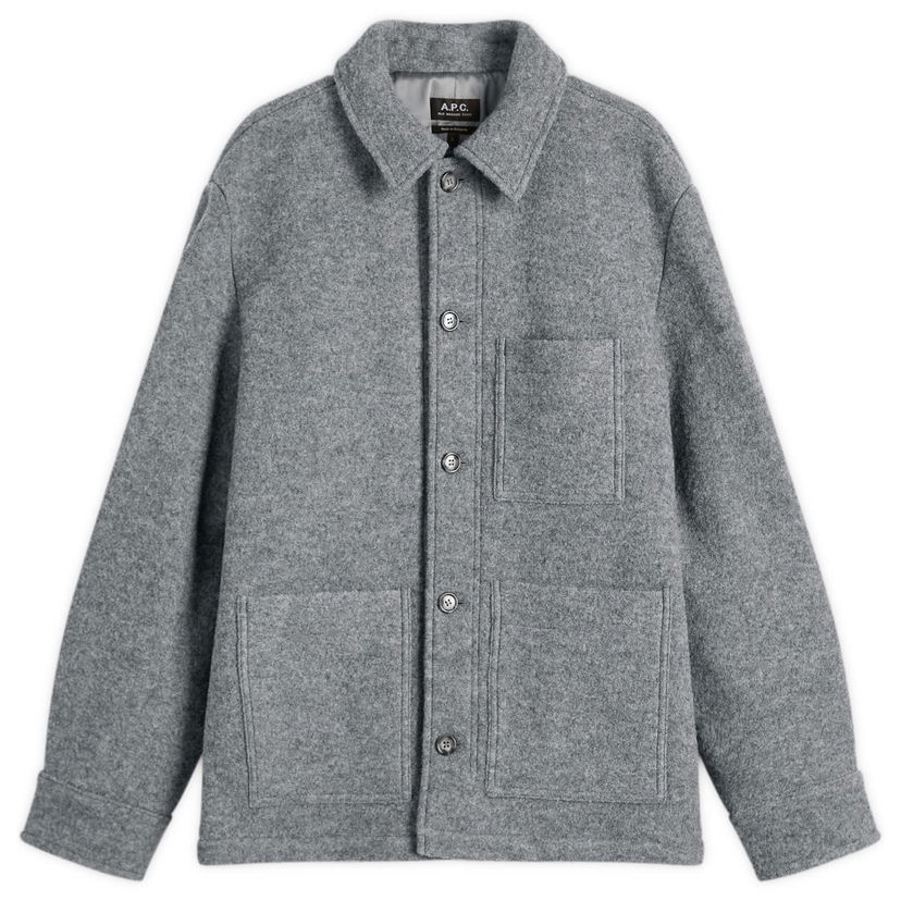 Куртка A.P.C. A.P.C. Emile Felted Wool Chore Jacket Сірий | WVBEH-H32029-PLA