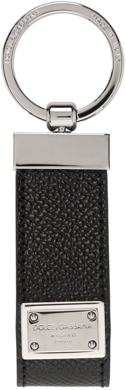 Брелоки Dolce & Gabbana Black Dauphine Keychain чорний | BP1371AG219