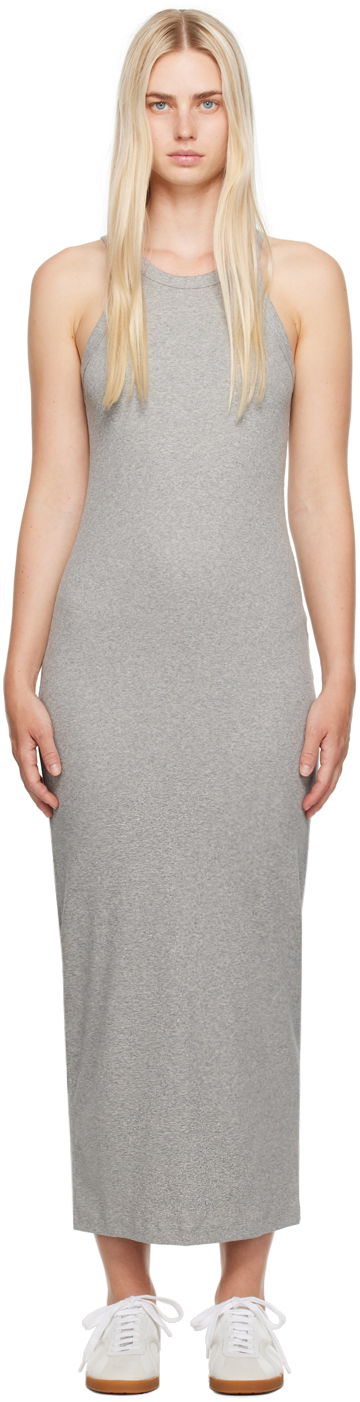 плаття TOTEME Women's Curved Maxi Dress Сірий | 243-WRD3766-FB0246