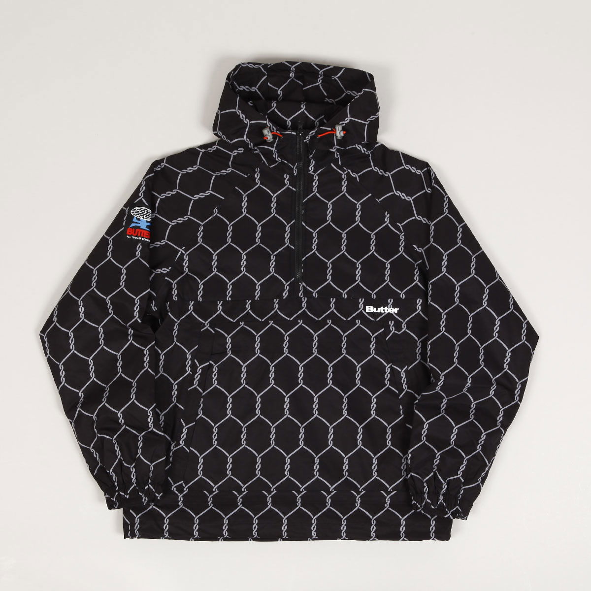 Куртка Butter Goods Chain Link Anorak Jacket "Black" чорний | butter-goods-chain-link-alpine-anorak-jacket-black, 0