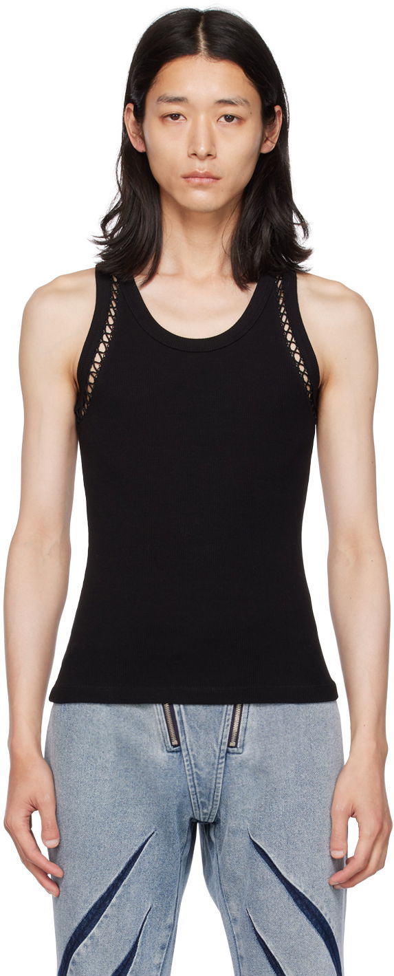 Безрукавка Dion Lee Picot Lace Tank Top чорний | C3148P23