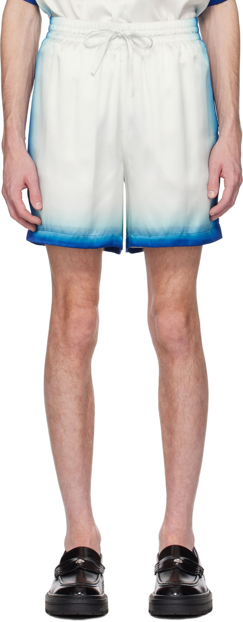 Шорти Casablanca Casablanca 'Casa Way' Skate Silk Shorts Синій | MS25-TR-012-03