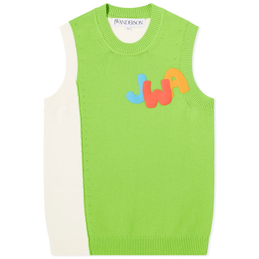 Cветр JW Anderson JWA Two Tone Vest Зелений | KW1166-YN0348-500
