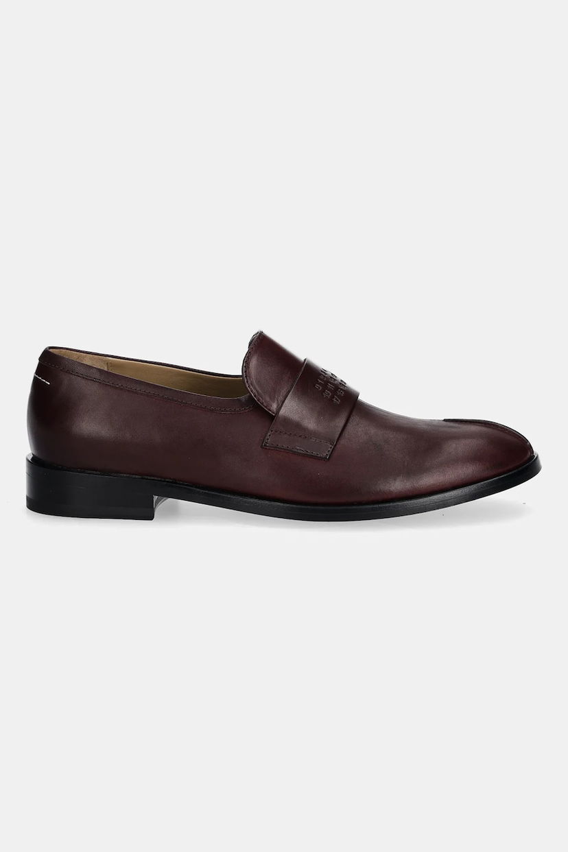 Кросівки та взуття Maison Margiela MM6 Maison Margiela Leather Loafers Бордовий | S59WR0096.P5000.T2353
