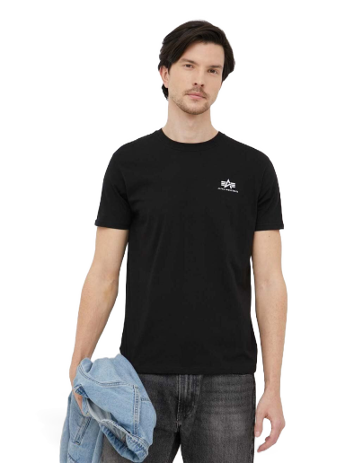 Футболка Alpha Industries Logo Tee чорний | 188505.03