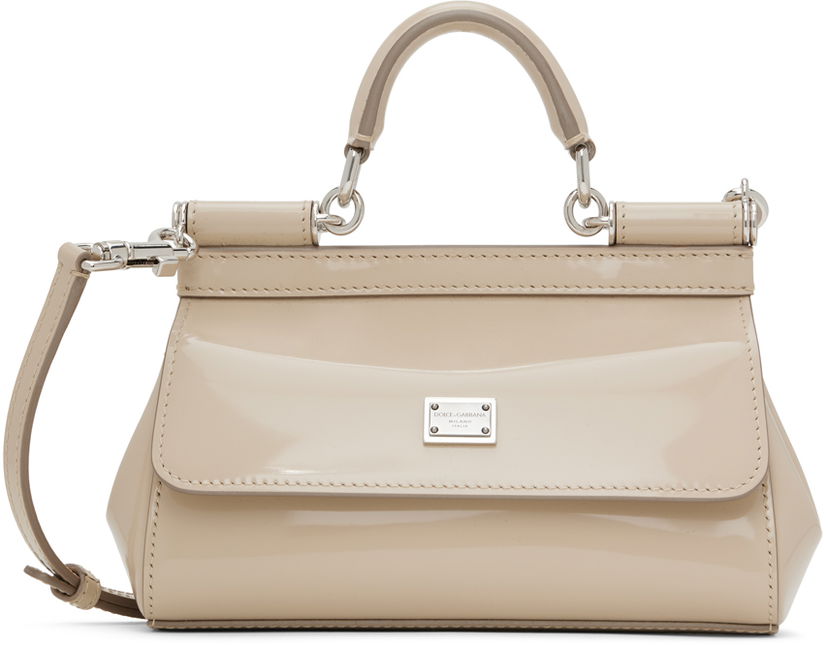Сумочка Dolce & Gabbana Beige Kim Kardashian Edition Small Sicily Bag бежевий | BB7116 AI413