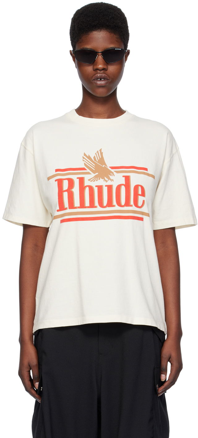 Футболка Rhude Rossa T-Shirt "Off-White" бежевий | RHPS24TT10012611