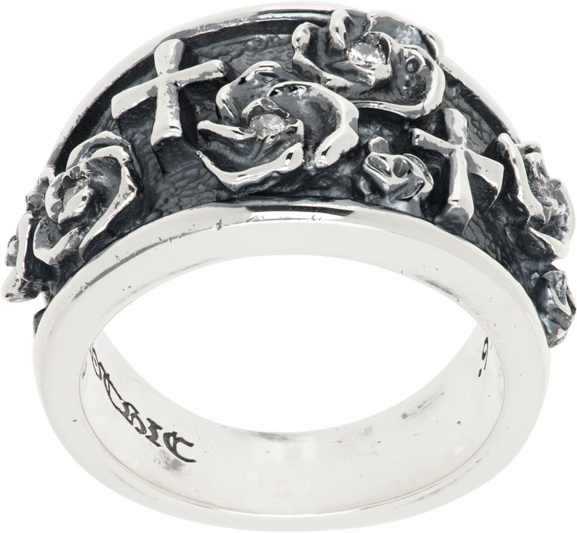 Кільце Yohji Yamamoto Yohji Yamamoto Rose Ring with Crosses Металік | HP-A14-662