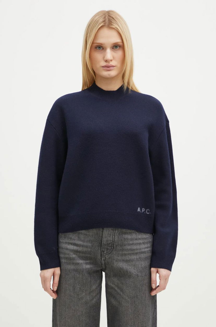 Cветр A.P.C. A.P.C. Pull Esther Wool Sweater темно-синій | WVBDK.F23373.IAK