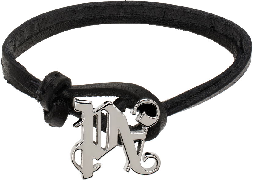Браслет Palm Angels Palm Angels Cord Monogram Bracelet чорний | PMOA054S25MAT0011072