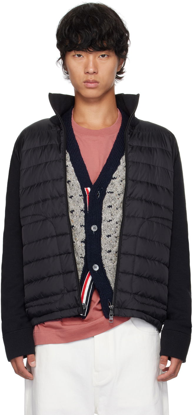 Куртка Moncler Black Quilted Down Cardigan Jacket чорний | J20919B50700A9341