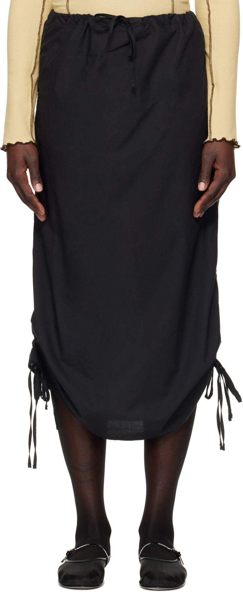 Спідниця Baserange Midi Skirt With Drawstring чорний | SKPS-CO-EXSP25