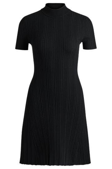 плаття BOSS Slim-Fit Irregular-Rib Crepe Dress чорний | 50514293