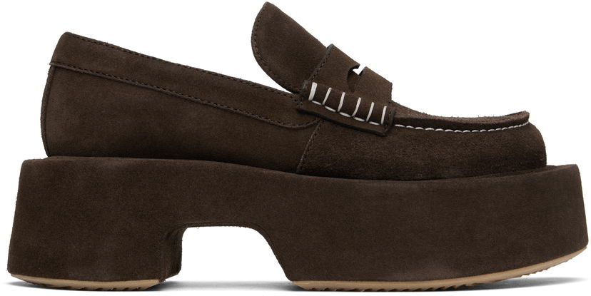 Кросівки та взуття JW Anderson JW Anderson Suede Platform Loafers Коричневий | FW0169-LA0240