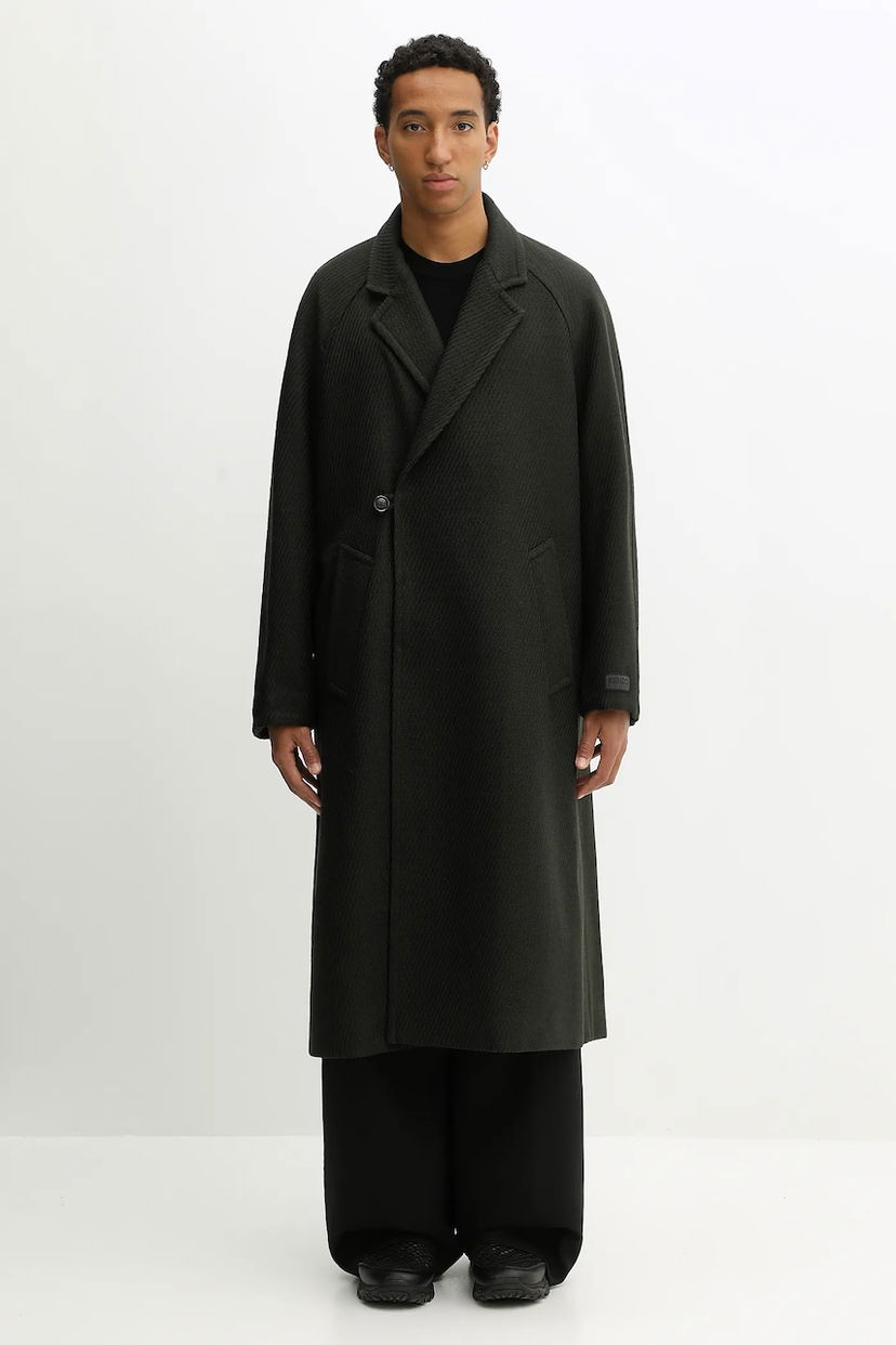 Пальто KENZO Wrap Wool Blend Coat Зелений | FF65MA0529PM