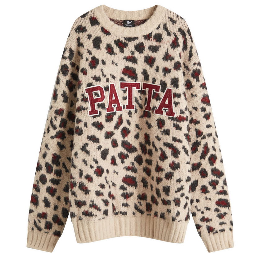 Cветр Patta Patta Leopard Brushed Knit Jumper бежевий | POC-SS25-7020-324-0002-084