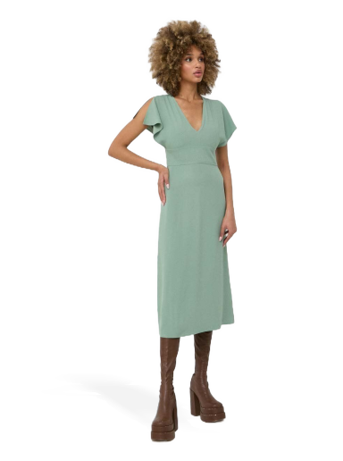 плаття BOSS Slim-Fit Long-Length Dress with V Neckline Зелений | 50488660