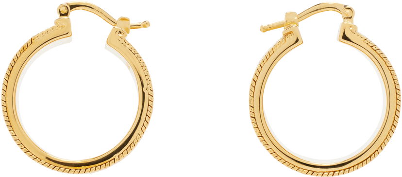 Сережки Jil Sander Jil Sander Textured Hoop Earrings Жовтий | J12VG0307_P4877
