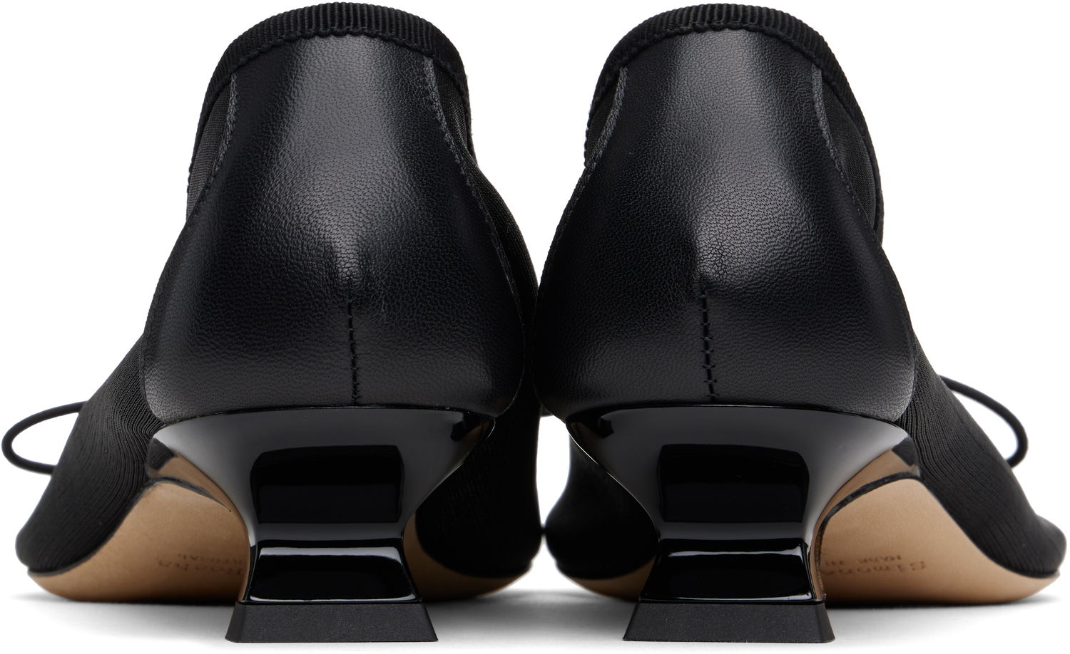 Кросівки та взуття Simone Rocha Simone Rocha Mesh Ballerina Kitten Heels чорний | LH15 0804, 1