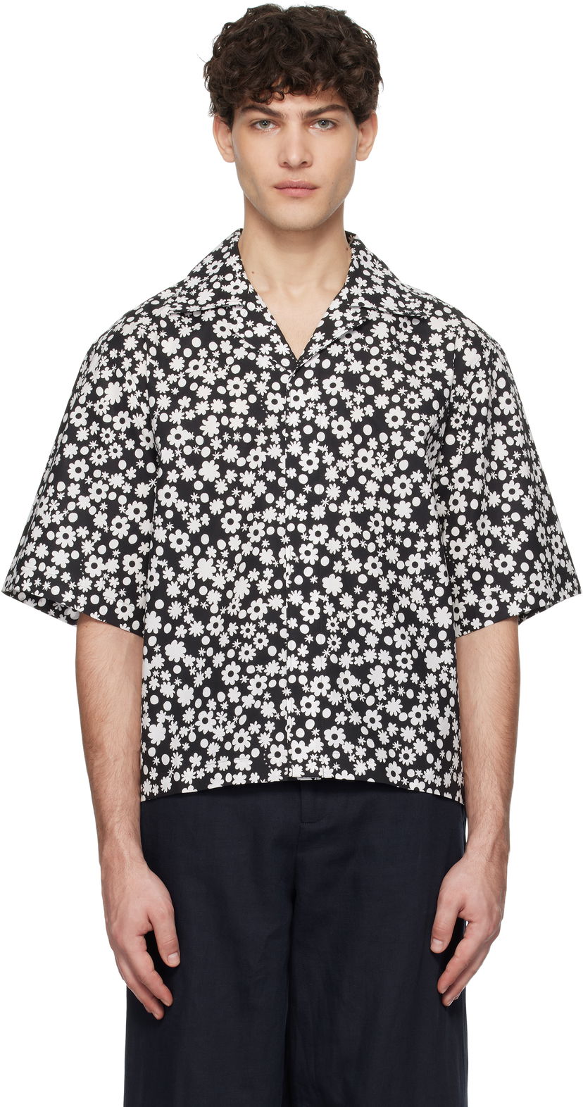 Сорочка Marni Marni Pop Fields Motif Shirt чорний | CUMU0330S2 UTC463