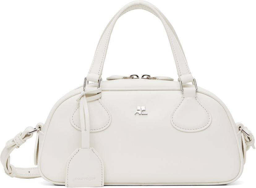 Сумочка Courrèges Courrèges Friday Bowling Leather Bag білий | 125GSA167CR0065