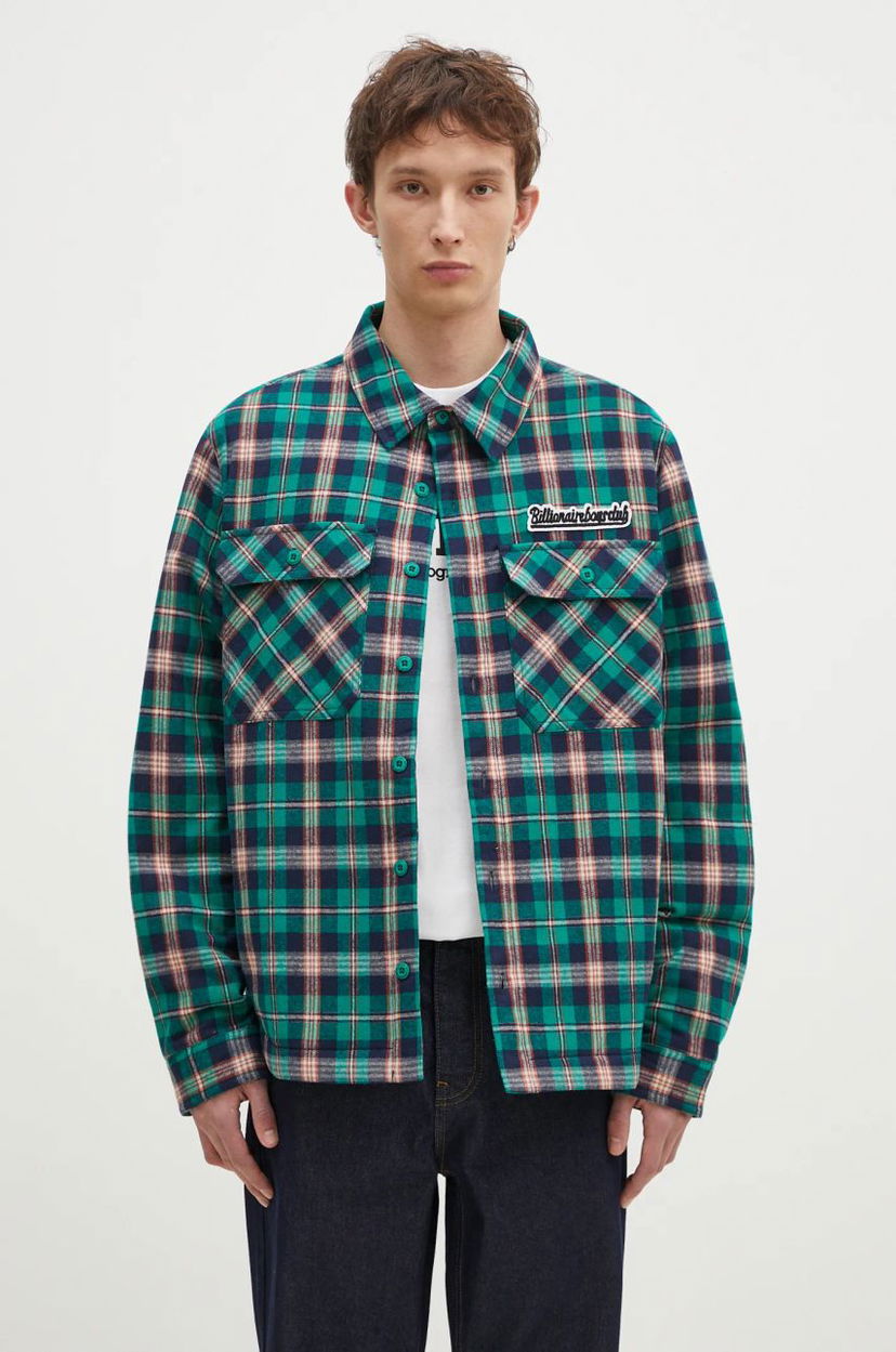 Сорочка BILLIONAIRE BOYS CLUB Billionaire Boys Club Padded Check Overshirt Зелений | B24430