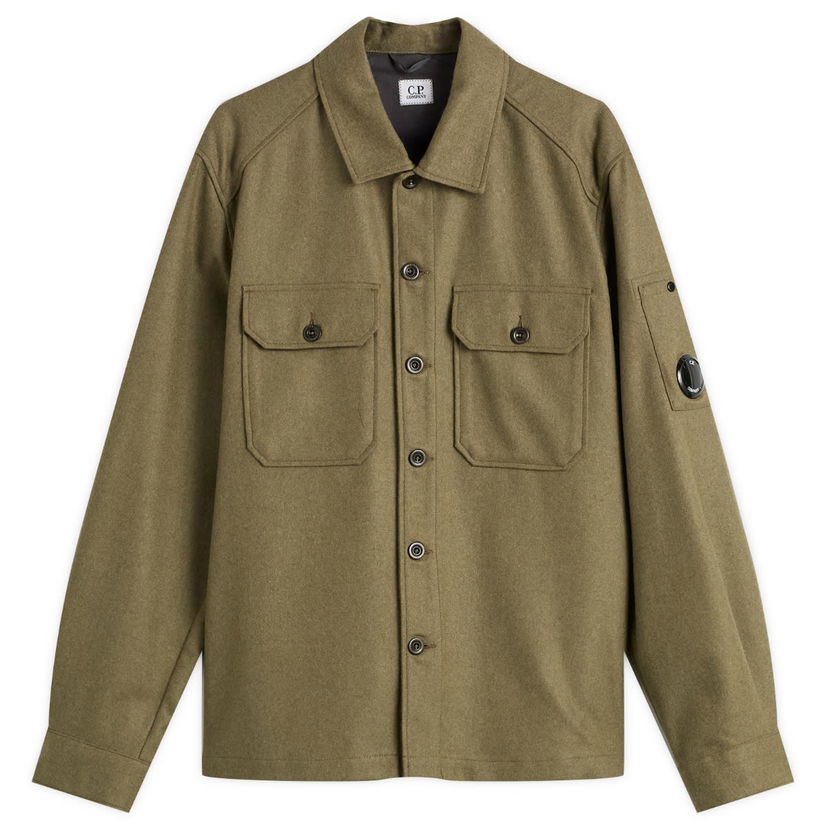 Сорочка C.P. Company C.P. Company Felt Lens Overshirt Зелений | 19CMOS271A-110498A-652